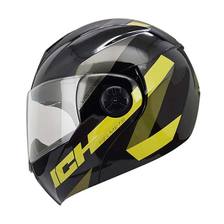 Casco Abatible ICH ICH3110 Folded Negro Brillo/Amarillo Talla L