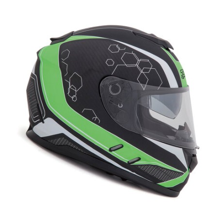 Casco Sayto Pro Racer verde cerrado talla XL