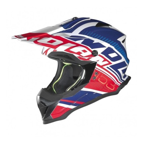 Casco Nolan N53 Flaxy S rojo/blanco/azul Cross