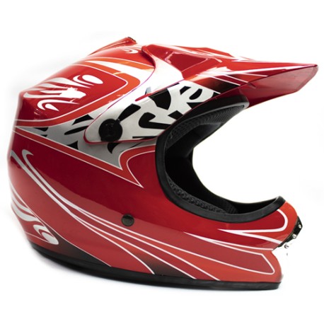 Casco Cross ABS FQHE-001 rojo XL Quick release KINLLEY