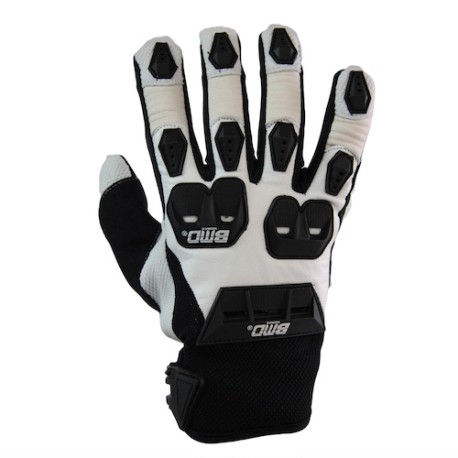 Guantes motocicleta BMD textil completo MS-2017-01  M negro/blanco Benotto