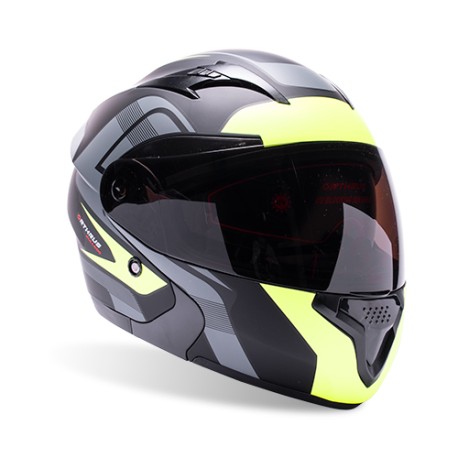 Casco abatible Orthrus Alpha Dog Solid negro /amarillo Matte - Talla L