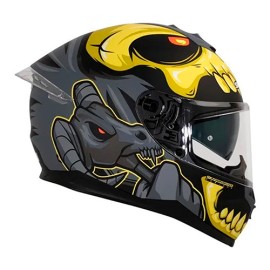 Casco Shaft integral SH600-DV Skelter gris mate/amarillo Neon  talla XL