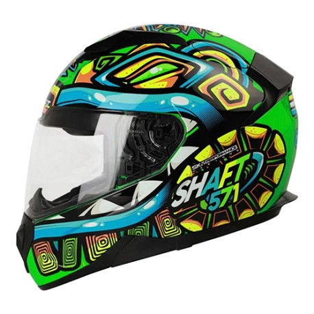 Casco Shaft integral SH571 Chacal verde Neon/amarillo Neon talla L