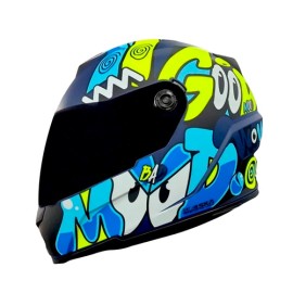 Casco integral para motocicleta Shaft SH502 Lazy azul marino matte/azul Talla XL