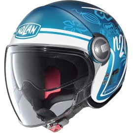 Casco para motociclista N21 Visor Playa 088 azul Zafiro Talla S Nolan