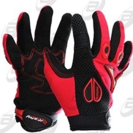 Guantes Microfibra en Palma Proteccion Nudillos negro/rojo EG