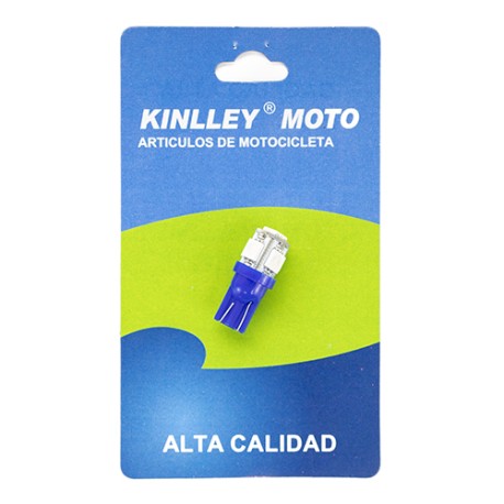 Foco de pellizco para motocicleta T10 led par azul Kinlley