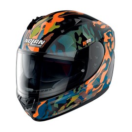 Casco para motociclista N60-6 Foxtrot 34 negro/naranja/azul Talla M Nolan