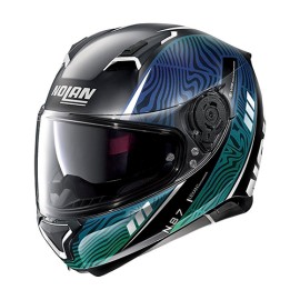 Casco para motociclista N87 Sioux N-com 107 negro mate Tornasol Talla L Nolan