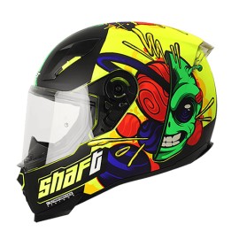 Casco para motociclista integral Shaft SH562 Invader amarillo/naranja Neon Talla XL