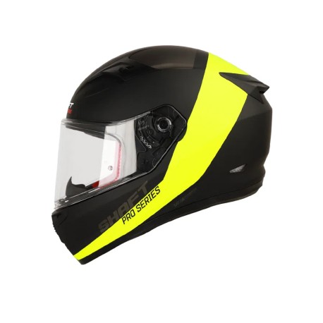 Casco para motociclista integral Shaft Pro SH545 Optical Negro Mate/Amarillo Neon L