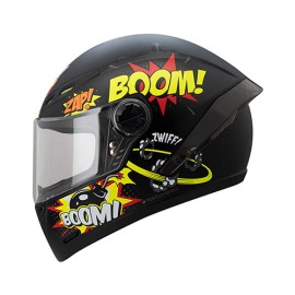 Casco Integral ICH ICH501-SP Boom Negro brillo/Amarillo Talla L