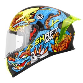 Casco Shaft  Integral SH526-SP Negro Matte/Amarillo Neón Talla XL