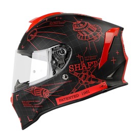 Casco Shaft  Integral SH551 Negro Matte/Rojo Talla XL