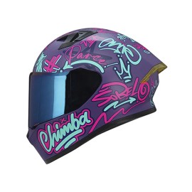 Casco Integral para motocicleta ICH503-SP Parce Morado Neon Matte/Fuchsia Neon Talla L