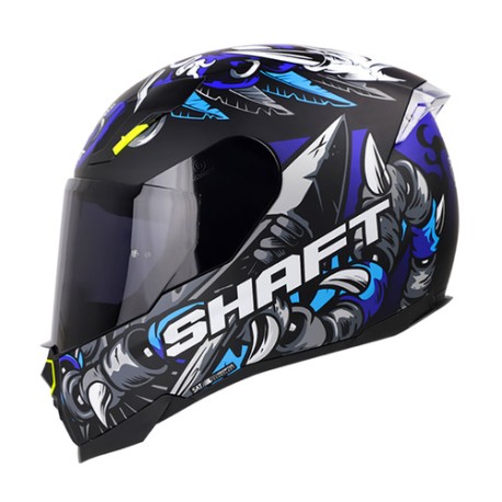 Casco Integral para motocicleta SH562 Shaman Evo Negro Matte/Azul Neon Talla XL