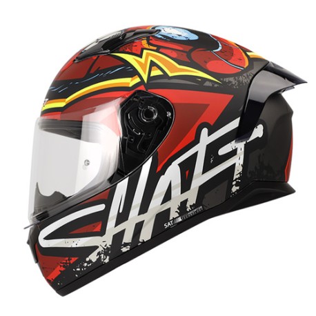 Casco Integral para motocicleta SH582-SP Monsty Negro Matte/Rojo Talla L