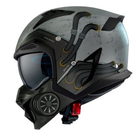 Casco modular para motocicleta Axxis Hunter Toxic Matte/C2 gris Talla M