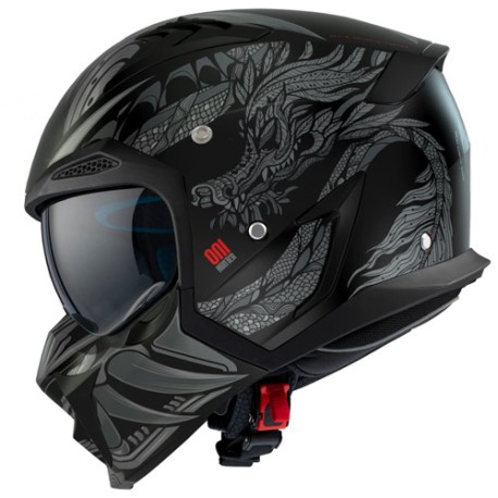 Casco modular para motocicleta Axxis Hunter Oni Matte/B2 gris Talla M