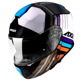 Casco abatible para motocicleta Axxis Gecko Epic/B5 Azul Talla XL