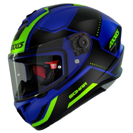 Casco integral para motocicleta Axxis Draken Sonar Matte/E7 Azul Talla M