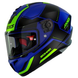 Casco integral para motocicleta Axxis Draken Sonar Matte/E7 Azul Talla XL
