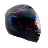 Casco para motociclista abatible con bluetooth Vento Negro / Rojo GTV1 Talla L