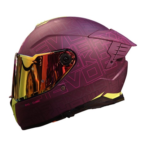 Casco Integral para motocicleta Axxis Hawk Cubik C8 Fluor Pink Matte Talla S