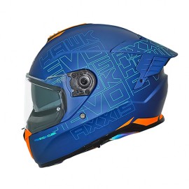 Casco Integral para motocicleta Axxis Hawk Cubik C7 Azul Matte Talla S