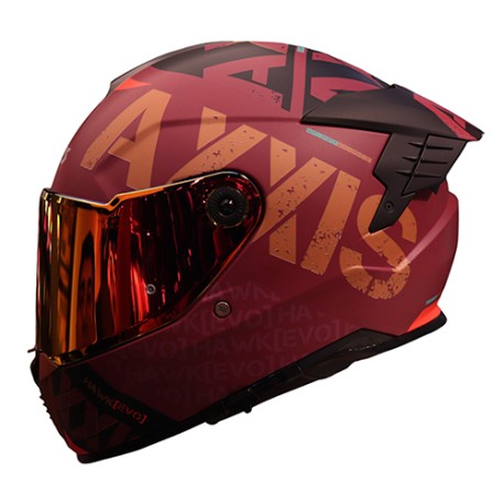 Casco Integral para motocicleta Axxis Hawk Spiffy C5 Rojo Matte Talla M