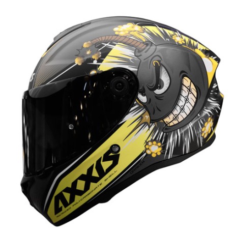 Casco integral para motocicleta Axxis Draken Bombs Gris Matte Talla L