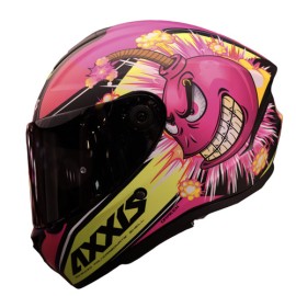 Casco integral para motocicleta Axxis Draken Bombs Rosa Fluor Matte Talla S