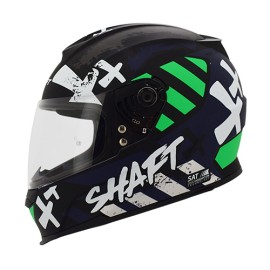 Casco Integral Shaft SH502 Flow negro mate con azul talla L