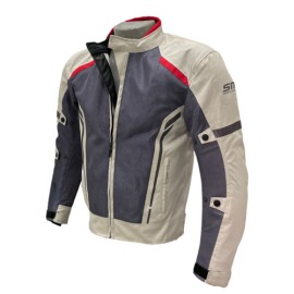 Chamarra para motociclista SM-Meshtec Gris Hebotech Talla S